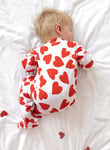Fred and Noah FRED & NOAH Love Heart Sleepsuit 3-6 Month White