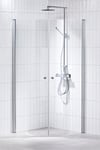Lusso duschhörna (svängd) Klar 90x90