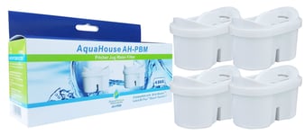 4 Water Filter Cartridges Compatible with Brita Maxtra Laica Bi-Flux Filter Jugs