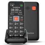 Easyfone Prime-A5 GSM Big Button Mobile Phone, Easy-to-Use Sim-Free Senior Cell Phone for Elderly with Charging Dock
