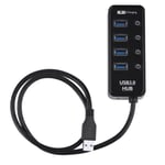 lect carte memoire usb3.0 2.4a charging 4 portswired super speed 5gbps hub with on-off switch led ep88122