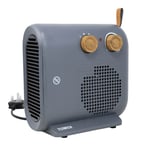 Fan Heater Portable With 2 Setting Plastic Grey Auto Thermal Cut-Off Tower 2000W