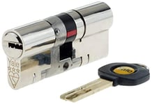 Yale Serrure à Barillet en Nickel de qualité supérieure 35 TS2007 Cylindre Euro 3 étoiles Anti-Casse Haute sécurité Porte UPVC Serrure TS2007:35/35