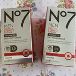 No7 Men - Protect & Perfect Intense Advanced Day Moisturiser - SPF15 - 50ml X 2