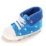 Baby Canvas Casual Lace-up Cuffed Soft Sole Toddler Shoes C 12-18months
