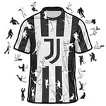 Iconic Puzzles, Juventus Jersey, Produit Officiel, Puzzle en Bois pour Adultes et Enfants, Bois 100% Durable, Taille S 150 pièces