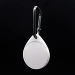 SAITS Compatible for Apple AirTag 2021 Silicone Case with Keychain, Professional AirTag Carrier Teardrop-Shaped. (White)