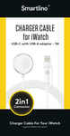 Smartline Apple Watch Magnetisk Laddare USB-C/USB-A 1m 2.5W vit