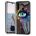 ZhuoFan Blackview A80 Pro Case Clear Slim, Phone Case Cover Silicone TPU Transparent with Design Shockproof Soft TPU Back Bumper Protective for Blackview A80 Pro 6.49", Eye