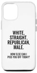 Coque pour iPhone 15 Pro Blanc droit républicain mâle How Else Can I Piss You Off