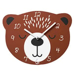 AMARE Children's Bear Wall Clock 30 x 2 cm in Brown