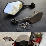 Qx för Yamaha Yzf R1 R6 R25 R125 R3 R1s R1m Fz6r Speglar Motorcykel Scooter Backspeglar Kolfiber Look