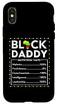 Coque pour iPhone X/XS Black Daddy Nutrition Facts Juneteenth King Dad Fête des pères