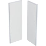 Contura Shower Showerama bakre element, duschvägg, 80x90 cm, frostat glas, vit profil
