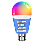 meross Smart Bulb Smart Bulb Alexa Light Bulb B22 Compatible with Apple Homekit, Alexa, Google Home, Siri Voice Control Dimmable Multicolor LED Light Bulb Equivalent 9W Rgbcw (MSL120DHK)