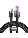 Cafule USB-C Cable Huawei SuperCharge QC 3.0 5A 1m (Black+Gray)