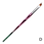 7 Style Uv Gel Gradient Flower Nail Art Brush Painting Tool D Pink