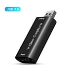 Carte de capture vidéo USB 2.0 compatible HDMI 4K,boîtier de diffusion en direct statique pour,XBOX,téléphone,jeu,DVD,caméra HD - Type USB 2.0 capture