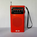 Radio Portable Poste Radio Transistor Radio de Poche Petite FM AM Radio, et Haut-Parleur(rouge)