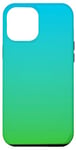 Coque pour iPhone 13 Pro Max Dégradé de couleur vert et bleu clair