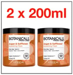 2 x L'Oreal Paris Botanicals Argan & Safflower Dry Hair Vegan Hair Mask 200ml