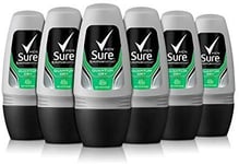Sure Men Quantum, Strong Dry Antiperspirant Roll On Deodorant For Men, Clean An
