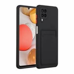 Molg Compatible with Samsung Galaxy A12 5G Case [Screen Protector] Ultra Thin Soft TPU Silicone Shockproof Bumper Cover with Card Slot Protective Cover-Black