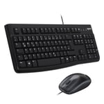 Logitech MK120 Wired Keyboard and Mouse Combo for Windows, QWERTZ German Layout 