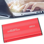(red) 2.5 HDD Enclosure 3TB USB3.0 SSD Hard Disk Box External Hard Disk