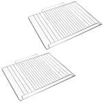 2 x HOTPOINT Genuine Oven Cooker Grill Shelf (477mm x 363mm)