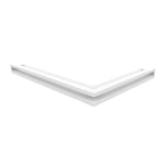 Grille de ventilation KRATKI AIR | grille de cheminée angle gauche 766 x 547 x 60 mm | Blanc | Grille d'extraction pour ventilation de cheminée | Prise d'air à un angle de 45 degrés