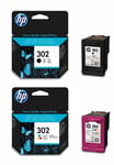 HP 302 Black & Colour Combo inks, for HP Officejet 2130, 3630, 4520 3830, X4D37A
