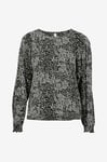 Vero Moda - Blus vmCaitlynn L/S Smock Top - Svart