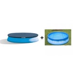 Baches - Kit bache à bulles + bache de protection pour piscine autoportante 3,66m - Intex Bleu