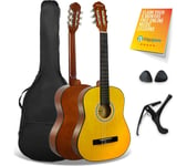 3Rd Avenue XF 3/4 Size Classical Guitar Bundle - Natural, Brown,Red