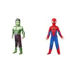 Rubie's 640839S Marvel Avengers Hulk Deluxe Child Costume, Boys, 3-4 Years & Marvel Spider-Man Classic Child Costume, Blue-Red,S (3 - 4 years / 104cms)