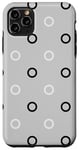 Coque pour iPhone 11 Pro Max Grayscale White Black Monochrome Bubbly Polka Dot Pattern