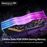 T-Force Delta RGB DDR4 16GB 8GB 3200Mhz 3600Mhz Desktop Memory Module Ram