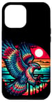 iPhone 12 Pro Max Cool Falcon Bird Spirit Animal Illustration Tie Dye Art Case