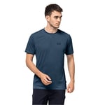 Jack Wolfskin Men's Crosstrail T T-Shirt, Thunder Blue, L