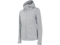 Women's 4F Softshell Jacket Cool Light Grey Melange H4z22 Sfd350 27M