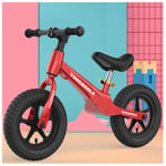 QMMD 12.5 Inch Balance Bike for 2-6 year old Boy Girls Lightweight Balance Training Bicycle No Pedals for Kids Ride On Bicycle Adjustable seat Ride-On Toys Gifts,F red