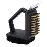 MasterCook Brosse à Barbecue 3 en 1 avec Poils en Acier, grattoir et éponge Abrasive, Nettoyage Barbecue avec poignée Ergonomique, Accessoire de Nettoyage pour Barbecue à gaz et Charbon