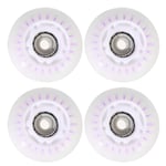 Garneck 4pcs Outdoor Inline Skate Wheels LED Light Flash Roller Replacement Wheels Without Bearing Colorful Light