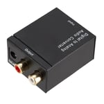 Digital optisk koaksial til analog RCA L / R Audio Converter Adapter med fiberkabel