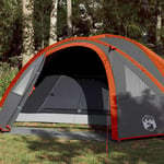 4-personers telt 300x250x132 cm 185T taft grå og orange
