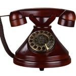 JALAL Solid Wood Retro Telephone Landline European Telephone Home Vintage Retro Telephone Antique Office Landline