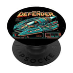 Gamer Gifts The Defender Dad Arcade rétro des années 80 Super Dad PopSockets PopGrip Interchangeable