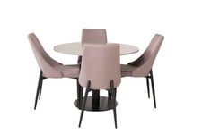 Venture Design Razzia & Leone matgrupp Grå/grå 4 st stolar & bord 106 cm