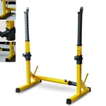 Barbell Squat Rack Stand Steel Barbell Stand Weight Lifting Adjustable Height Barbell Frame Indoor Fitness Equipment